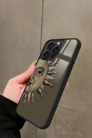Apple iPhone 14 Pro Max Uyumlu Güneş Tasarımlı Parlak Silikon Kılıf