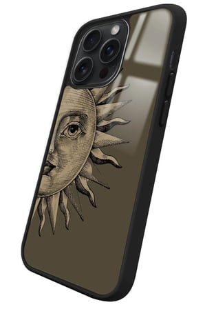 Apple iPhone 14 Pro Max Uyumlu Güneş Tasarımlı Parlak Silikon Kılıf