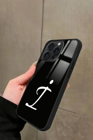 Apple iPhone 14 Pro Max Uyumlu İ Harfi Yazılı Parlak Silikon Kılıf
