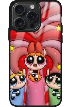 Apple iPhone 14 Pro Uyumlu Powerpuff Girls Tasarımlı Parlak Silikon Kılıf