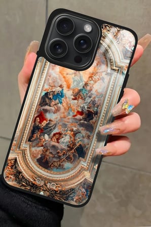 Apple iPhone 14 Pro Uyumlu Rönesans Tasarımlı Parlak Silikon Kılıf