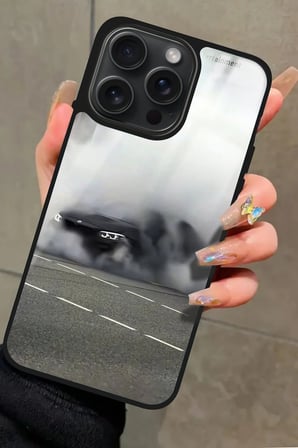 Apple iPhone 14 Pro Uyumlu Araba Tasarımlı Parlak Silikon Kılıf