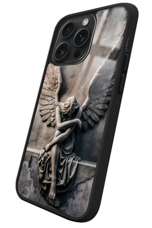 Apple iPhone 14 Pro Uyumlu Melek Tasarımlı Parlak Silikon Kılıf