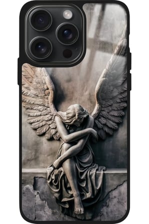 Apple iPhone 14 Pro Uyumlu Melek Tasarımlı Parlak Silikon Kılıf