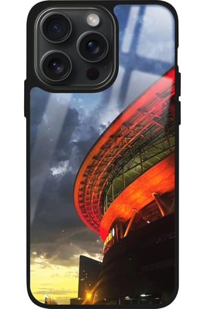 Apple iPhone 14 Pro Uyumlu Stadyum Tasarımlı Parlak Silikon Kılıf