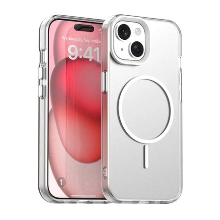 Apple iPhone 15 Uyumlu Kılıf Renkli Kenarlı Magesafe Özellikli Hlt-Colour