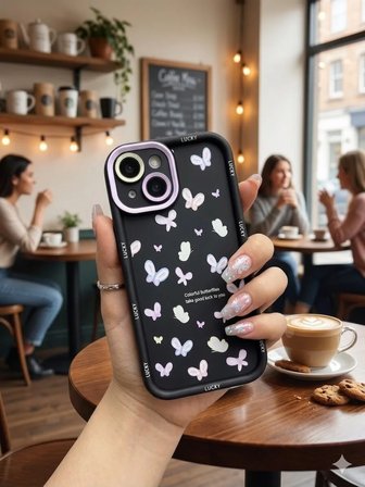 Apple iPhone 15 Uyumlu Kılıf Desenli Darbe Emici Kamera Korumalı Hlt-DsnAnns
