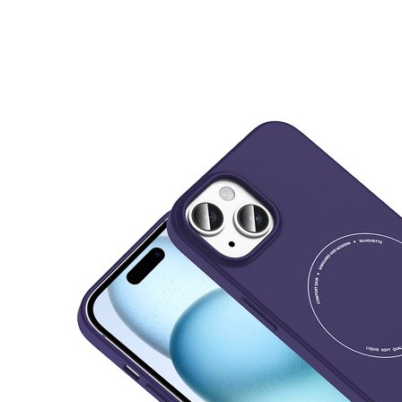 Apple iPhone 15 Uyumlu Kılıf Magesafe Özellikli Sert PC  Zr-Elio