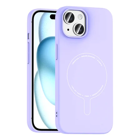 Apple iPhone 15 Uyumlu Kılıf Magesafe Özellikli Sert PC  Zr-Elio