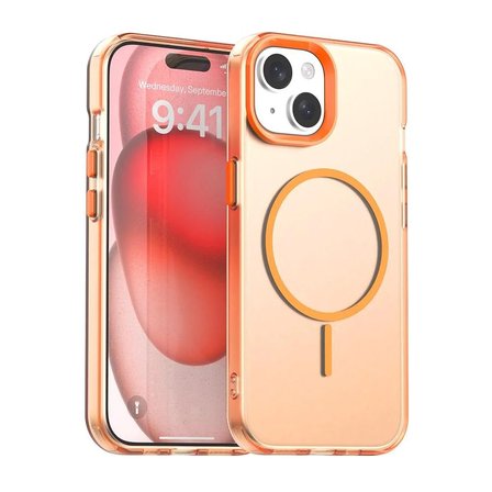 Apple iPhone 15 Plus Uyumlu Kılıf Renkli Kenarlı Magesafe Özellikli Hlt-Colour