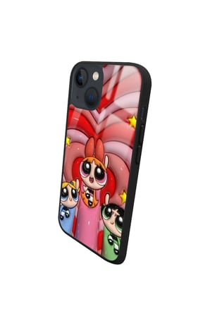 Apple iPhone 15 Plus Uyumlu Darbeye Dayanıklı Powerpuff Girls Tasarımlı Parlak Silikon Kılıf