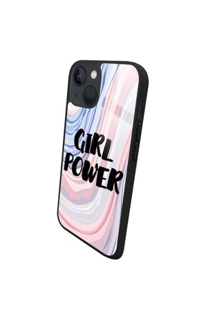 Apple iPhone 15 Plus Uyumlu Darbeye Dayanıklı Girl Power Tasarımlı Parlak Silikon Kılıf