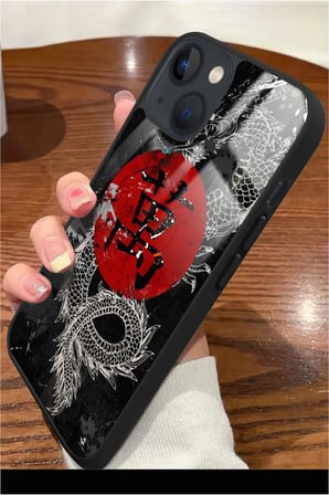 Apple iPhone 15 Plus Uyumlu Darbeye Dayanıklı Dragon Tasarımlı Parlak Silikon Kılıf
