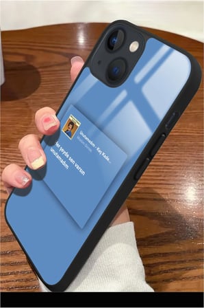 Apple iPhone 15 Plus Uyumlu Darbeye Dayanıklı Müslüm Gürses Şarkı Sözü Tasarımlı Parlak Silikon Kılıf