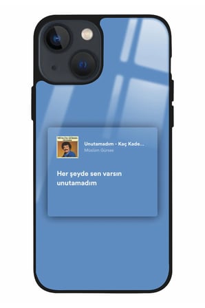 Apple iPhone 15 Plus Uyumlu Darbeye Dayanıklı Müslüm Gürses Şarkı Sözü Tasarımlı Parlak Silikon Kılıf