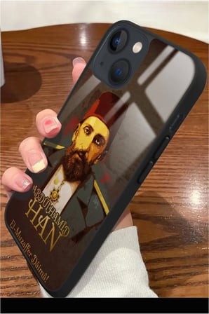 Apple iPhone 15 Plus Uyumlu Darbeye Dayanıklı Abdülhamid Han Tasarımlı Parlak Silikon Kılıf
