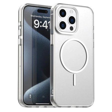 Apple iPhone 15 Pro Max Uyumlu Kılıf Renkli Kenarlı Magesafe Özellikli Hlt-Colour