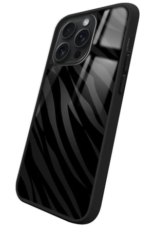 Apple iPhone 15 Pro Max Uyumlu Zebra Tasarımlı Parlak Silikon Kılıf