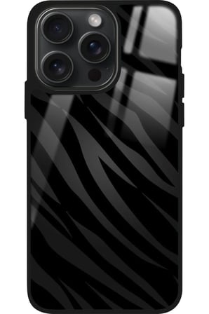Apple iPhone 15 Pro Max Uyumlu Zebra Tasarımlı Parlak Silikon Kılıf