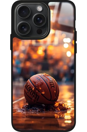 Apple iPhone 15 Pro Max Uyumlu Basketbol Tasarımlı Parlak Silikon Kılıf