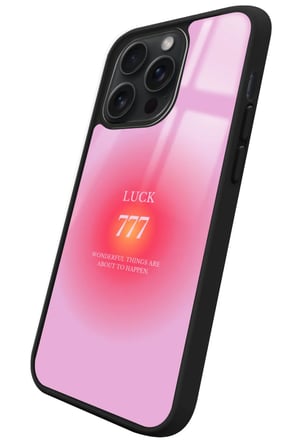 Apple iPhone 15 Pro Max Uyumlu 777 Yazılı Parlak Silikon Kılıf