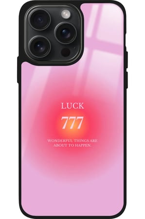 Apple iPhone 15 Pro Max Uyumlu 777 Yazılı Parlak Silikon Kılıf