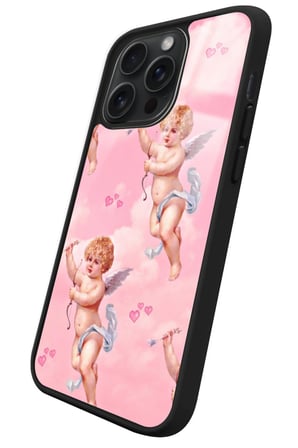 Apple iPhone 15 Pro Max Uyumlu Melek Tasarımlı Parlak Silikon Kılıf