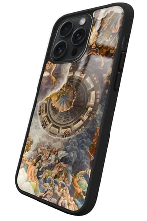 Apple iPhone 15 Pro Max Uyumlu Rönesans Tasarımlı Parlak Silikon Kılıf