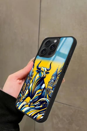 Apple iPhone 15 Pro Max Uyumlu Kadıköy Boğası Tasarımlı Parlak Silikon Kılıf
