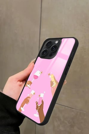 Apple iPhone 15 Pro Uyumlu Girl Power Tasarımlı Parlak Silikon Kılıf