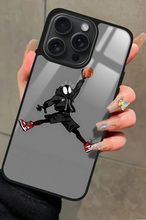 Apple iPhone 15 Pro Uyumlu Basketbol Tasarımlı Parlak Silikon Kılıf