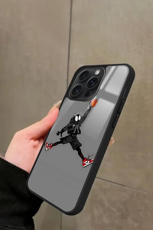 Apple iPhone 15 Pro Uyumlu Basketbol Tasarımlı Parlak Silikon Kılıf