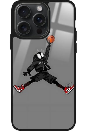 Apple iPhone 15 Pro Uyumlu Basketbol Tasarımlı Parlak Silikon Kılıf