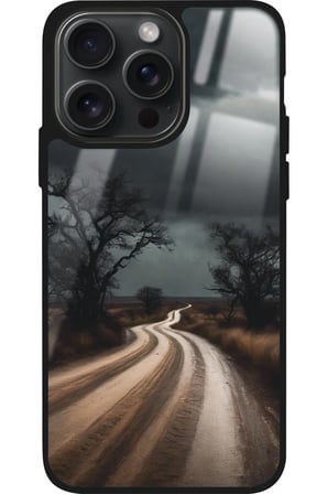 Apple iPhone 15 Pro Uyumlu Yol Tasarımlı Parlak Silikon Kılıf