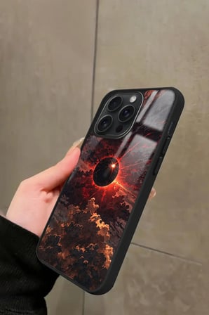 Apple iPhone 15 Pro Uyumlu Soyut Sanat Tasarımlı Parlak Silikon Kılıf