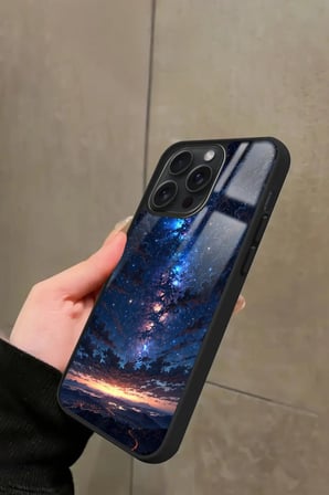 Apple iPhone 15 Pro Uyumlu Soyut Sanat Tasarımlı Parlak Silikon Kılıf