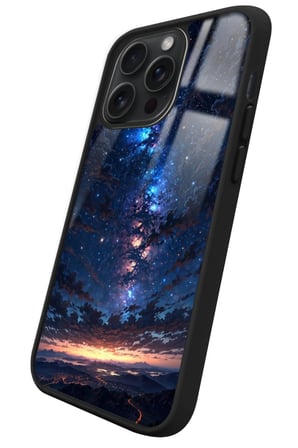 Apple iPhone 15 Pro Uyumlu Soyut Sanat Tasarımlı Parlak Silikon Kılıf