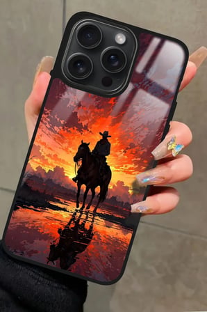 Apple iPhone 15 Pro Uyumlu  RDR2 Tasarımlı Parlak Silikon Kılıf