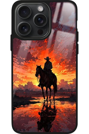 Apple iPhone 15 Pro Uyumlu  RDR2 Tasarımlı Parlak Silikon Kılıf