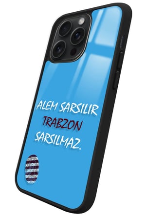 Apple iPhone 15 Pro Uyumlu Trabzon Yazılı Parlak Silikon Kılıf