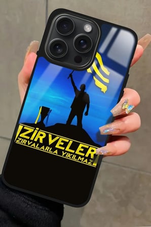 Apple iPhone 15 Pro Uyumlu Taraftar Sözü Yazılı Parlak Silikon Kılıf