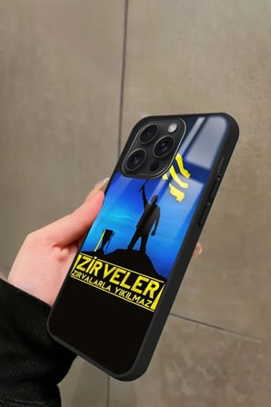 Apple iPhone 15 Pro Uyumlu Taraftar Sözü Yazılı Parlak Silikon Kılıf