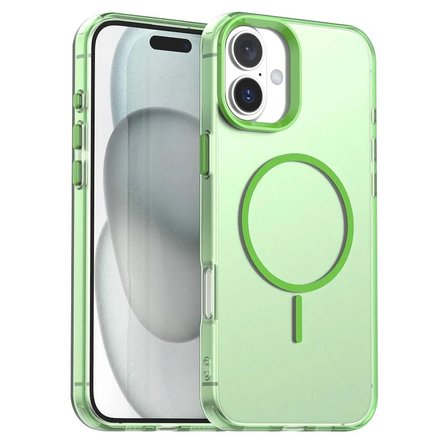 Apple iPhone 16 Uyumlu Kılıf Renkli Kenarlı Magesafe Özellikli Hlt-Colour