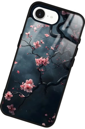 Apple iPhone 16E Uyumlu Van Gogh Ağaç Tablosu Tasarımlı Parlak Silikon Kılıf
