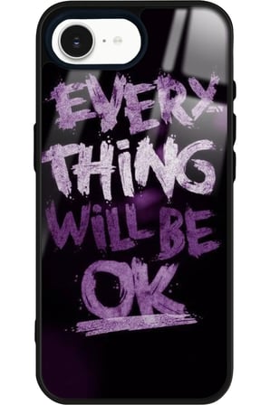 Apple iPhone 16E Uyumlu Will Be Ok Yazılı Parlak Silikon Kılıf