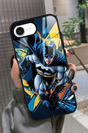 Apple iPhone 16E Uyumlu Batman Tasarımlı Parlak Silikon Kılıf
