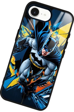 Apple iPhone 16E Uyumlu Batman Tasarımlı Parlak Silikon Kılıf