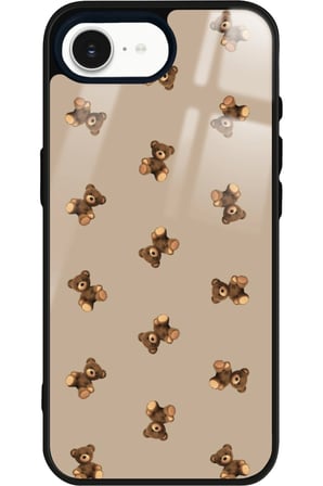 Apple iPhone 16E Uyumlu Ayıcık Tasarımlı Parlak Silikon Kılıf
