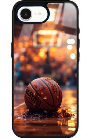 Apple iPhone 16E Uyumlu Basketbol Tasarımlı Parlak Silikon Kılıf