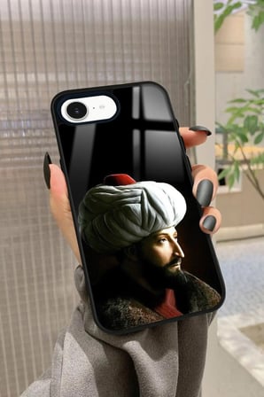Apple iPhone 16E Uyumlu Padişah Tasarımlı Parlak Silikon Kılıf